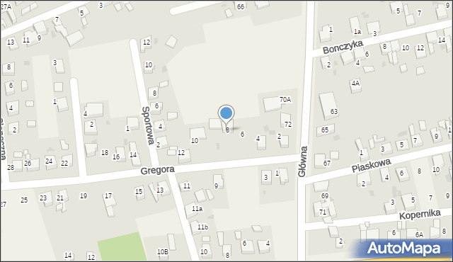 Tworków, Gregora Józefa, ks., 8, mapa Tworków