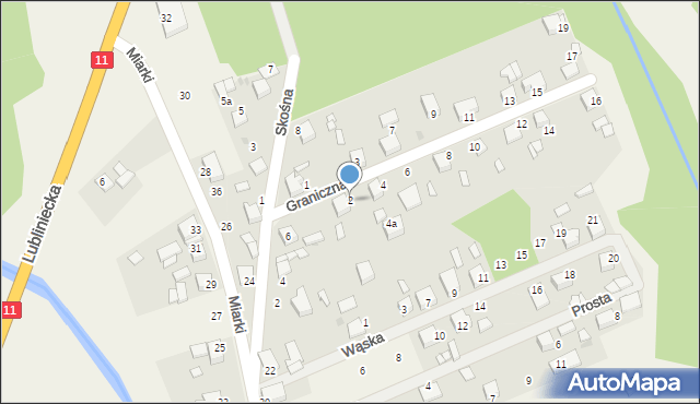 Tworóg, Graniczna, 2, mapa Tworóg