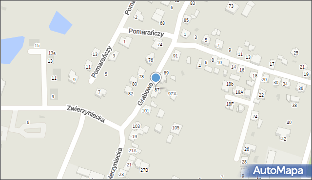 Tychy, Grabowa, 95, mapa Tychów