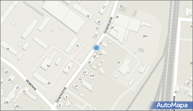 Tychy, Graniczna, 20, mapa Tychów