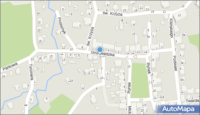 Tyczyn, Grunwaldzka, 1, mapa Tyczyn