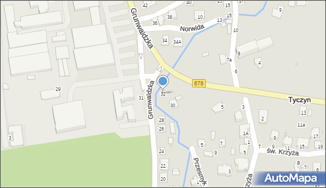 Tyczyn, Grunwaldzka, 32, mapa Tyczyn