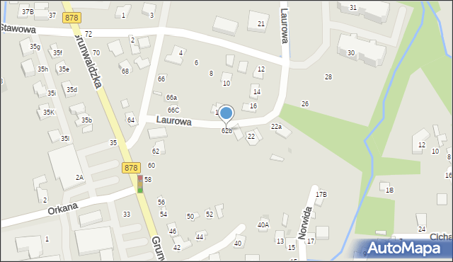 Tyczyn, Grunwaldzka, 62b, mapa Tyczyn