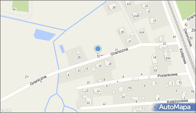 Ustanów, Graniczna, 31, mapa Ustanów