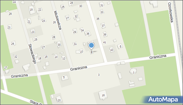 Ustronie, Graniczna, 8, mapa Ustronie