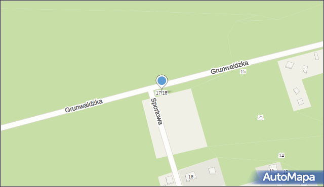 Ustronie, Grunwaldzka, 17/18, mapa Ustronie