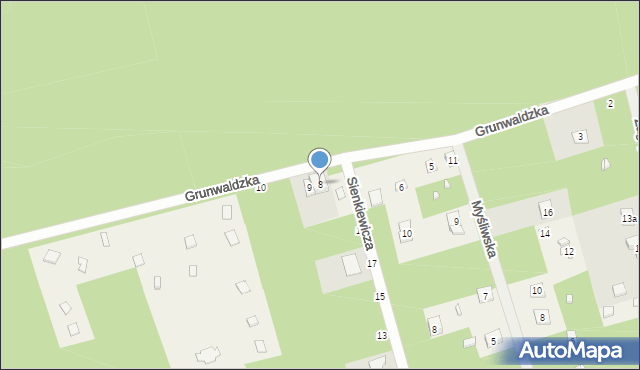 Ustronie, Grunwaldzka, 8, mapa Ustronie