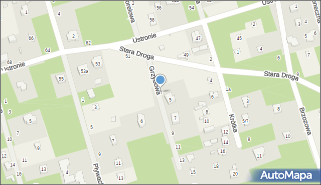 Ustronie, Grzybowa, 3, mapa Ustronie