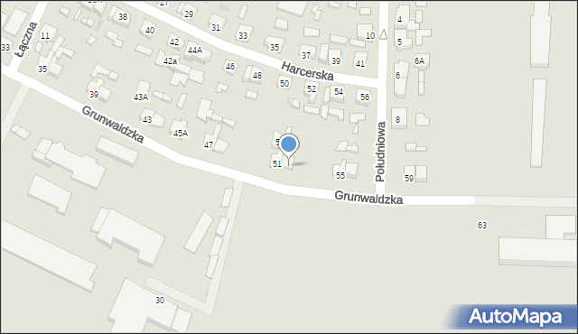 Wągrowiec, Grunwaldzka, 53, mapa Wągrowiec