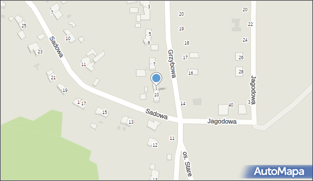 Wałbrzych, Grzybowa, 9, mapa Wałbrzycha