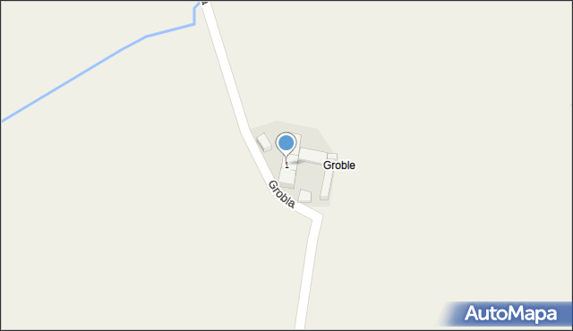 Walce, Grobla, 1, mapa Walce
