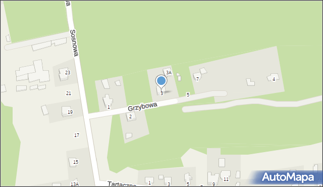 Waliły-Stacja, Grzybowa, 3, mapa Waliły-Stacja