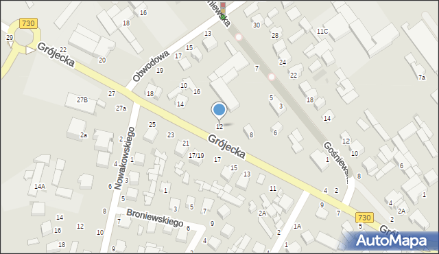 Warka, Grójecka, 12, mapa Warka