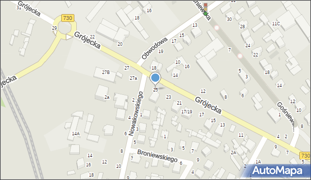 Warka, Grójecka, 25, mapa Warka