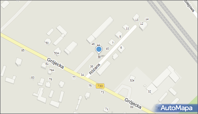 Warka, Grójecka, 38, mapa Warka