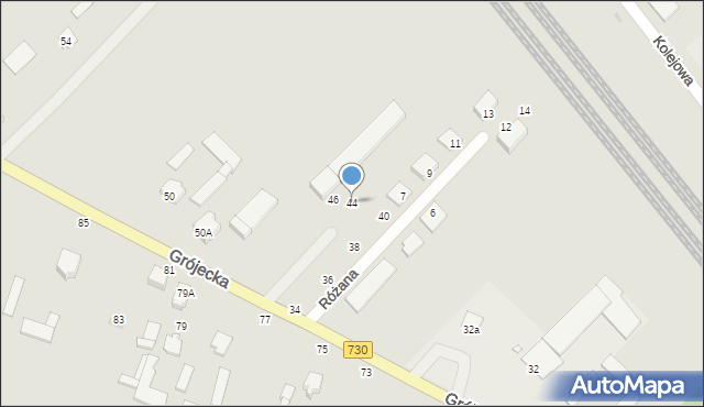 Warka, Grójecka, 44, mapa Warka