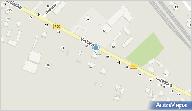 Warka, Grójecka, 67a, mapa Warka