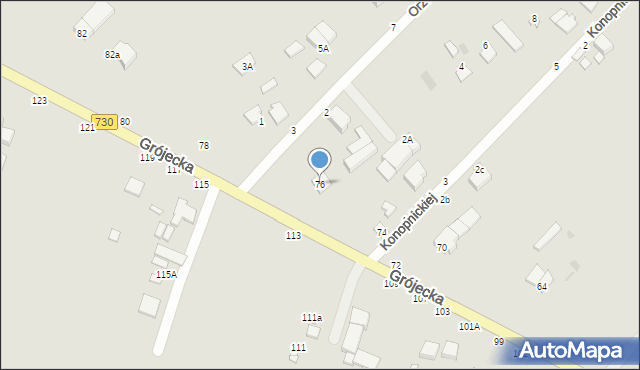 Warka, Grójecka, 76, mapa Warka