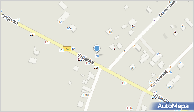 Warka, Grójecka, 78, mapa Warka