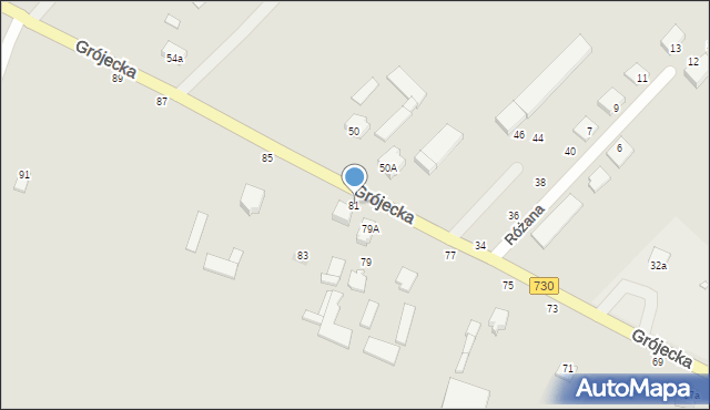 Warka, Grójecka, 81, mapa Warka