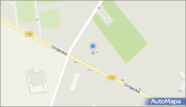 Warka, Grójecka, 88, mapa Warka
