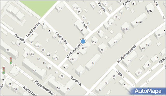 Warszawa, Grębałowska, 19, mapa Warszawy