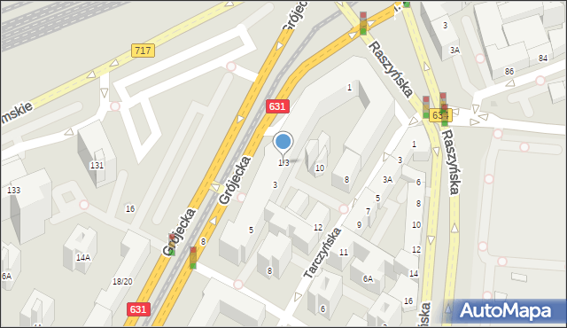 Warszawa, Grójecka, 1/3, mapa Warszawy