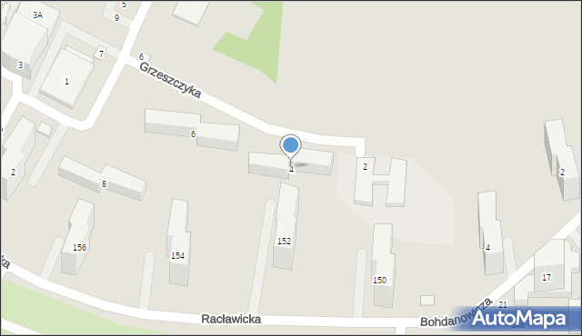 Warszawa, Grzeszczyka Szczepana, 4, mapa Warszawy