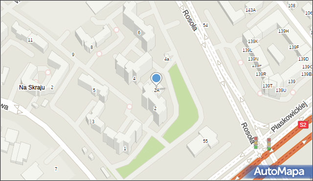 Warszawa, Grzegorzewskiej Marii, 2A, mapa Warszawy