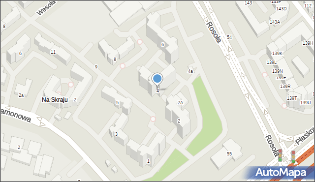 Warszawa, Grzegorzewskiej Marii, 4, mapa Warszawy