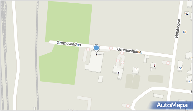 Warszawa, Gromowładna, 7, mapa Warszawy