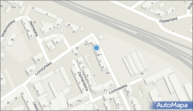 Warszawa, Grajewska, 21A, mapa Warszawy