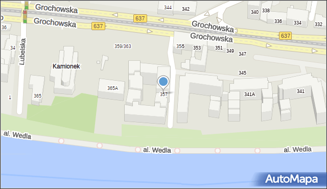 Warszawa, Grochowska, 357, mapa Warszawy