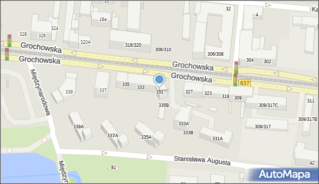 Warszawa, Grochowska, 331, mapa Warszawy