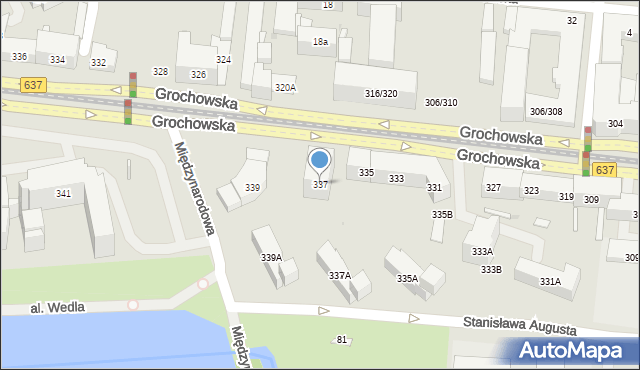 Warszawa, Grochowska, 337, mapa Warszawy