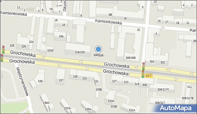 Warszawa, Grochowska, 312, mapa Warszawy