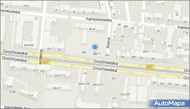 Warszawa, Grochowska, 296, mapa Warszawy