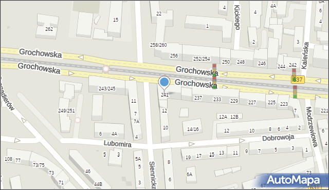 Warszawa, Grochowska, 241, mapa Warszawy