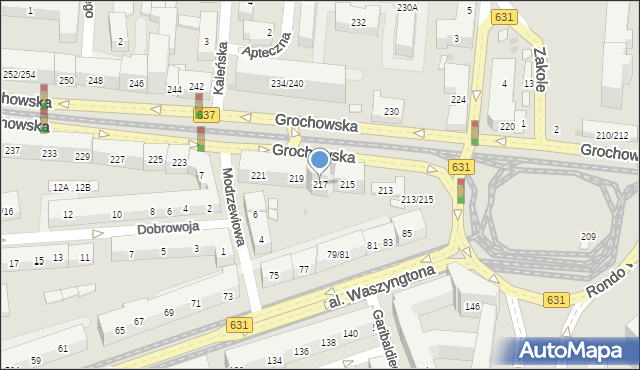 Warszawa, Grochowska, 217, mapa Warszawy