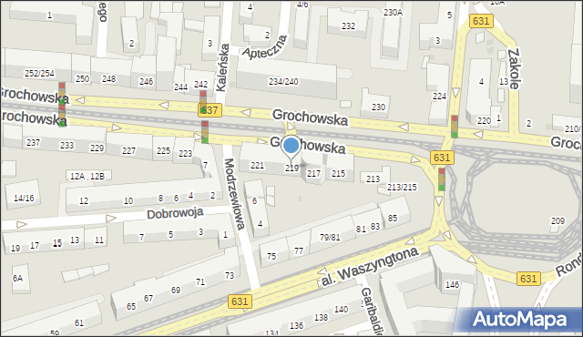 Warszawa, Grochowska, 219, mapa Warszawy