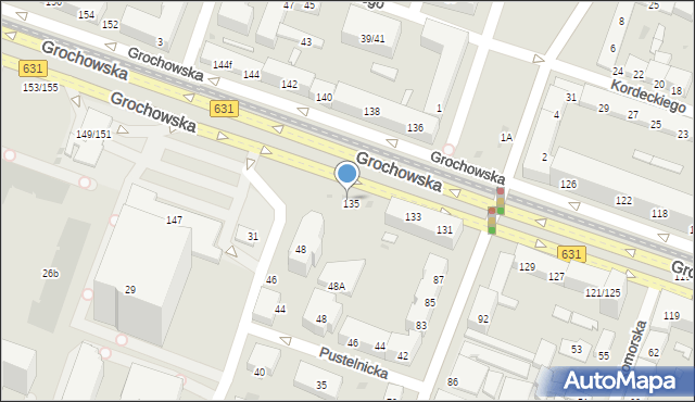 Warszawa, Grochowska, 135c, mapa Warszawy