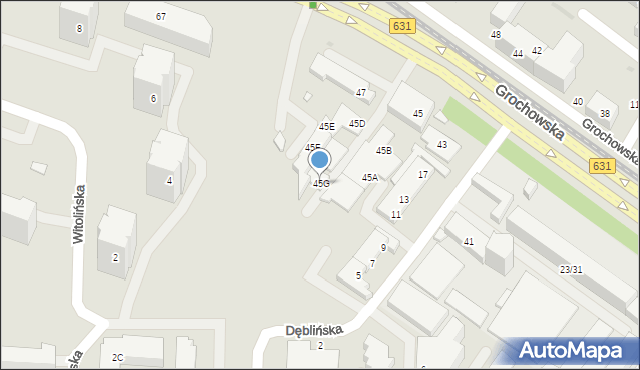 Warszawa, Grochowska, 45G, mapa Warszawy