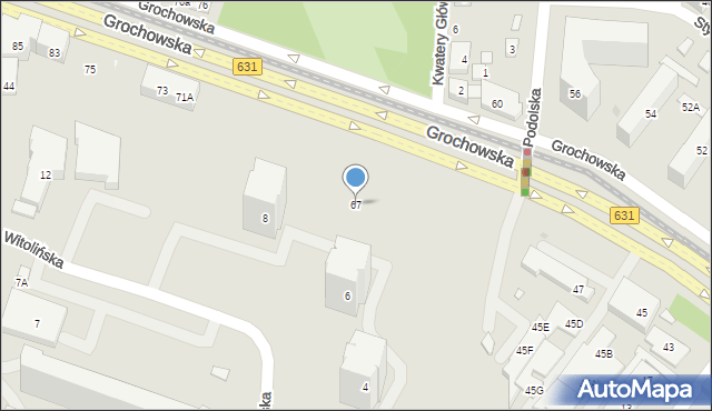 Warszawa, Grochowska, 67, mapa Warszawy