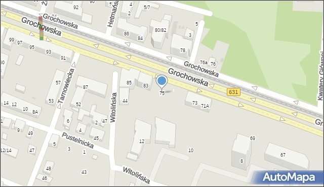 Warszawa, Grochowska, 75, mapa Warszawy