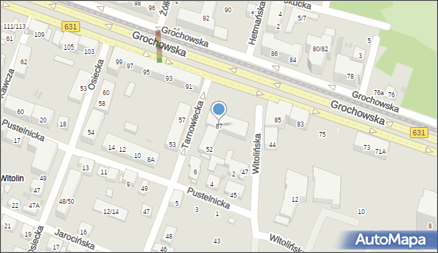 Warszawa, Grochowska, 87, mapa Warszawy