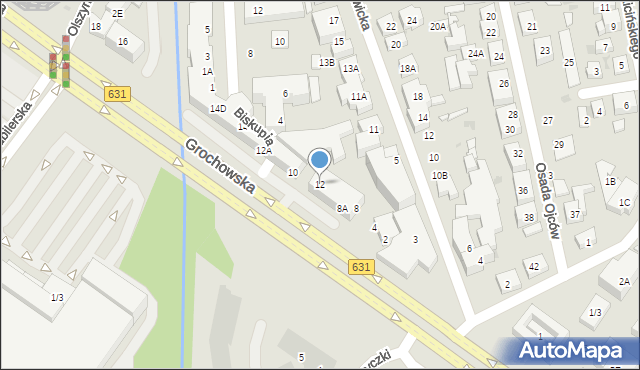 Warszawa, Grochowska, 12, mapa Warszawy