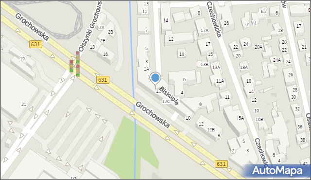 Warszawa, Grochowska, 14C, mapa Warszawy