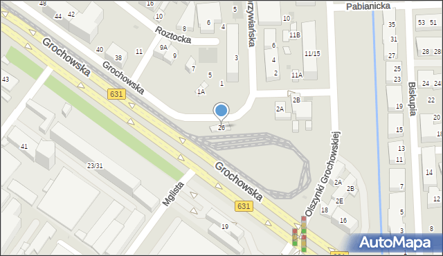 Warszawa, Grochowska, 26, mapa Warszawy