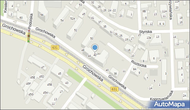 Warszawa, Grochowska, 42, mapa Warszawy