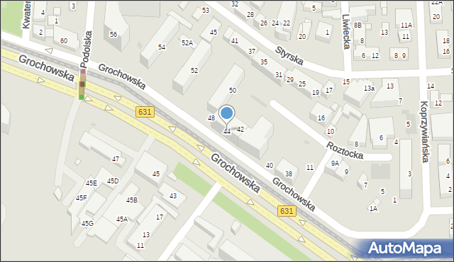 Warszawa, Grochowska, 44, mapa Warszawy